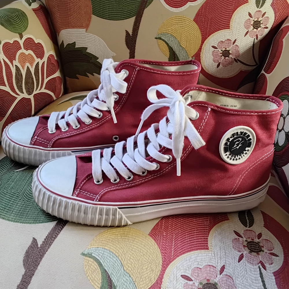 P.F. Flyers Red and White High-Tops